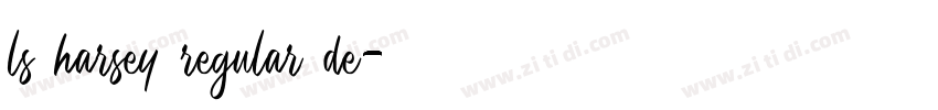 ls harsey regular de字体转换